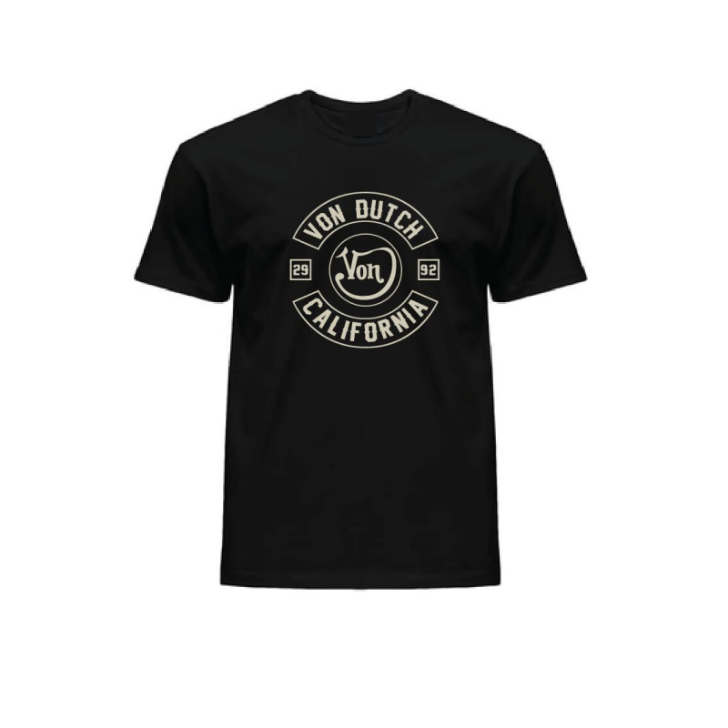 Tee Shirt Noir coupe Régular Col rond LOG | Homme - Vondutch | Von Dutch