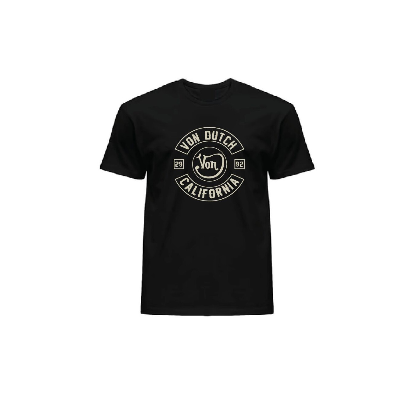 Tee Shirt Noir coupe Régular Col rond LOG | Homme - Vondutch | Von Dutch