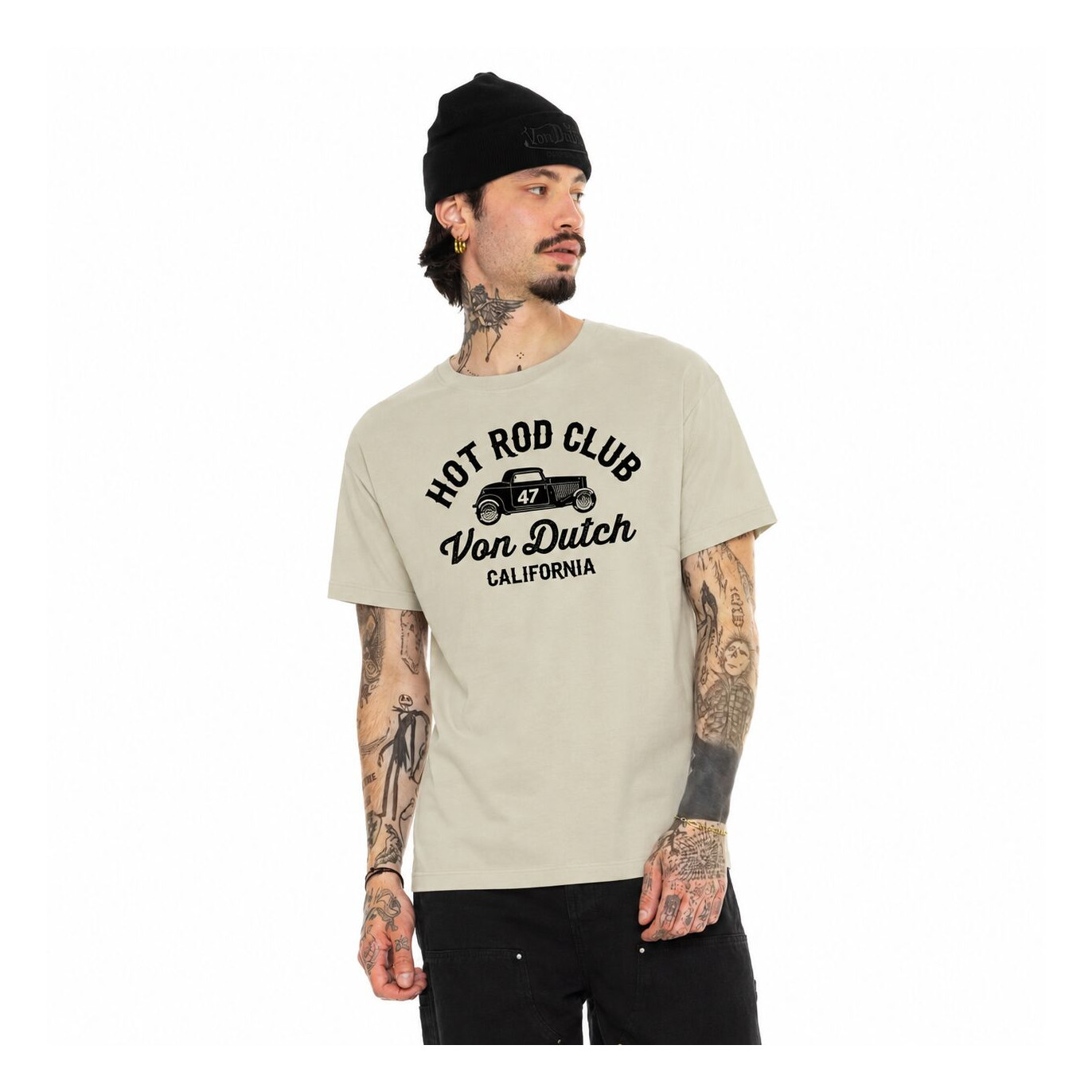 Tee Shirt Blanc coupe Régular Col rond LOG | Homme - Vondutch | Von Dutch