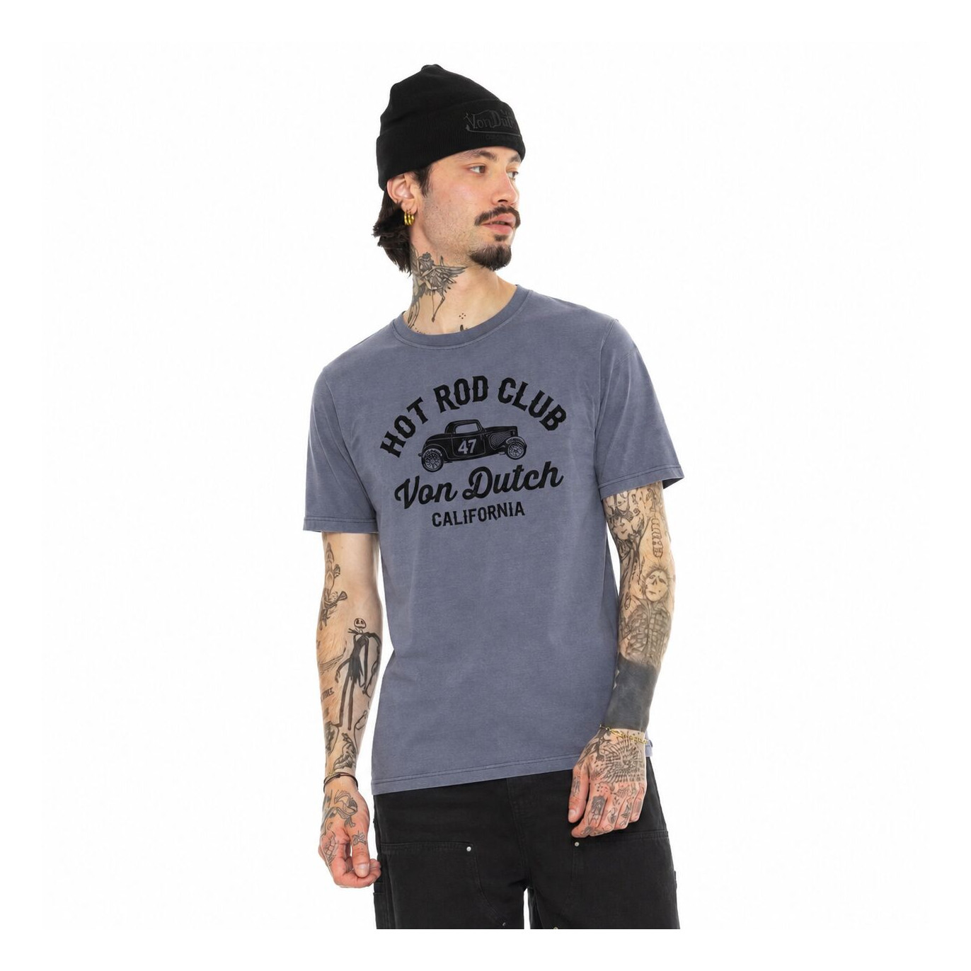 Tee Shirt Gris coupe Régular Col rond LOG | Homme - Vondutch | Von Dutch