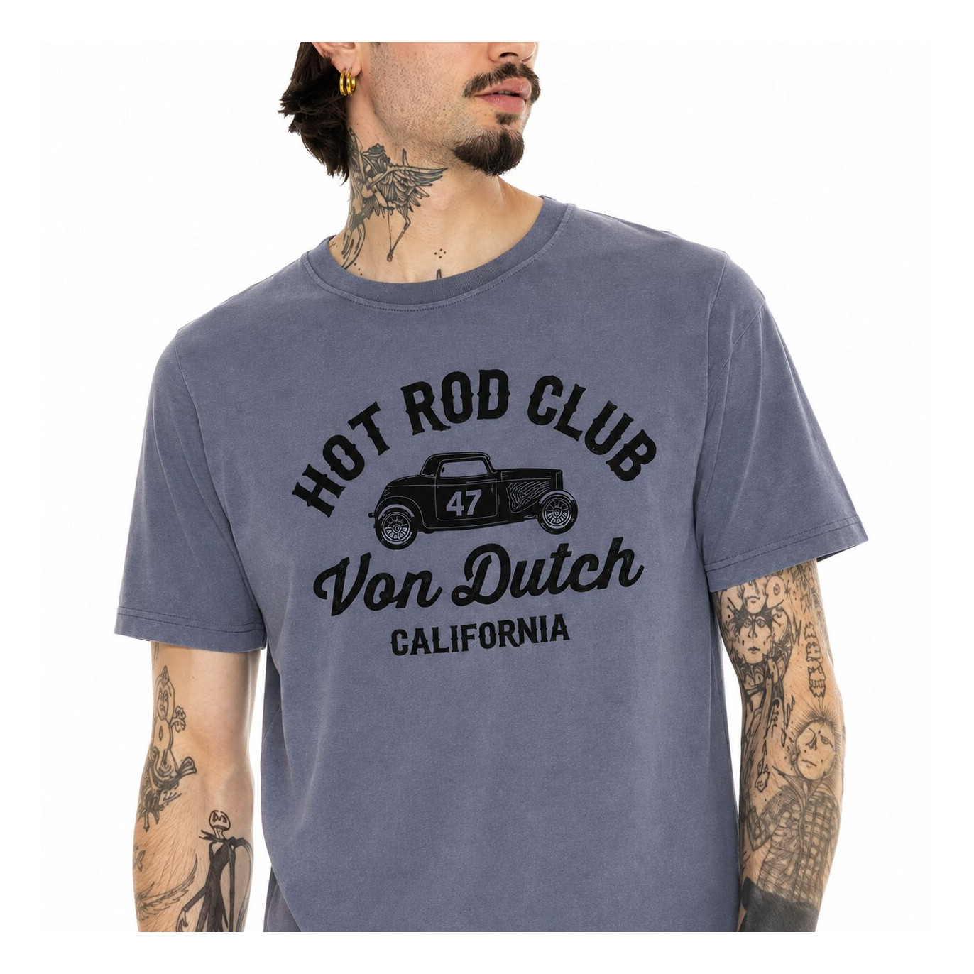 Tee Shirt Gris coupe Régular Col rond LOG | Homme - Vondutch | Von Dutch