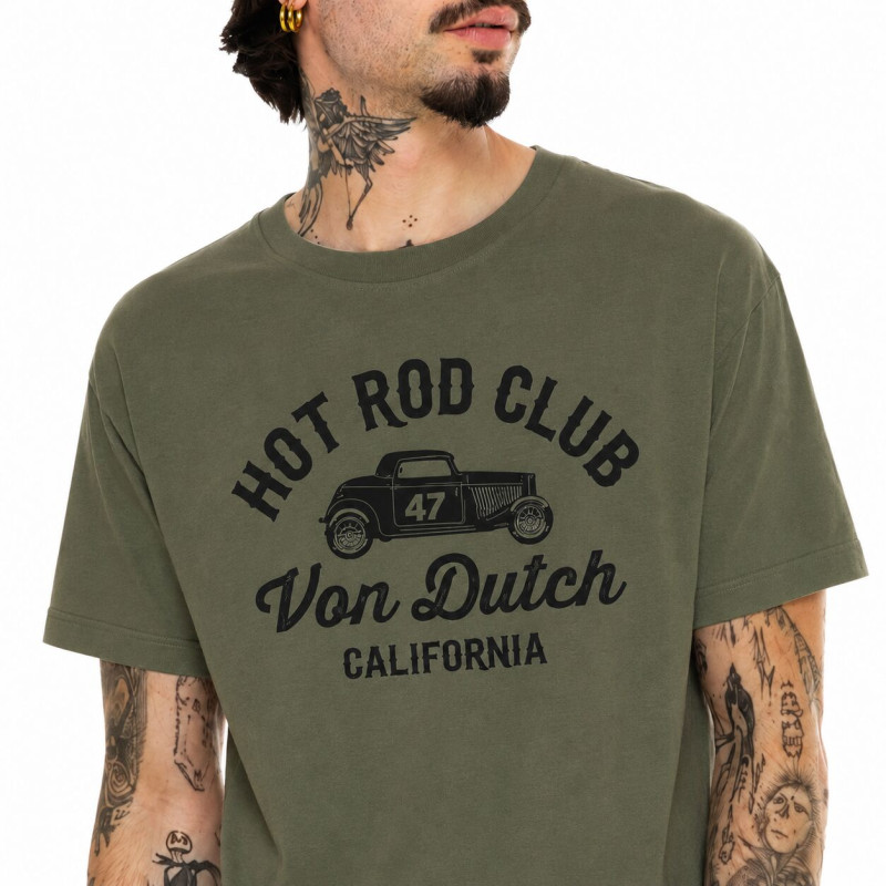 Tee Shirt Kaki coupe Régular Col rond LOG | Homme - Vondutch