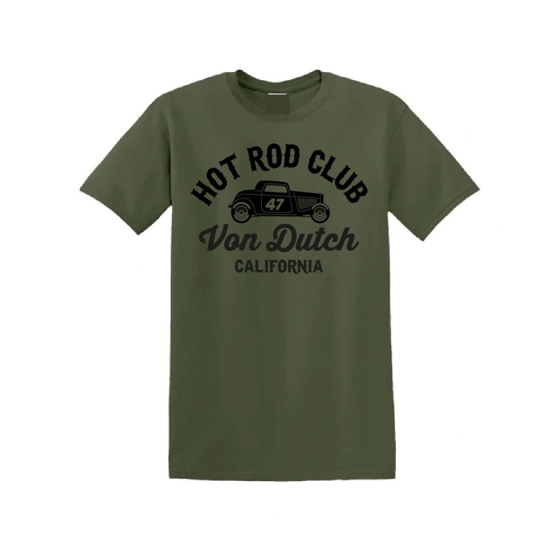 Tee Shirt Kaki coupe Régular Col rond LOG | Homme - Vondutch | Von Dutch