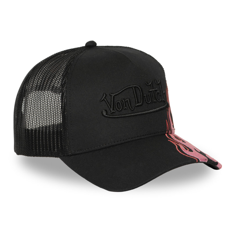 Casquette Vondutch Noire Trucker Snapback FIRE | VonDutch | Von Dutch