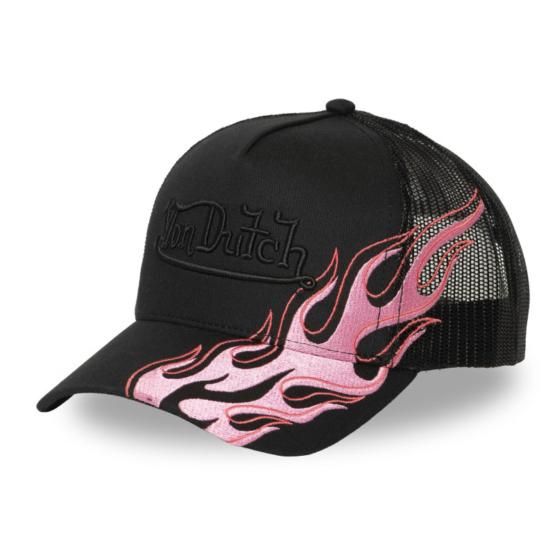 Casquette Vondutch Noire Trucker Snapback FIRE | VonDutch | Von Dutch