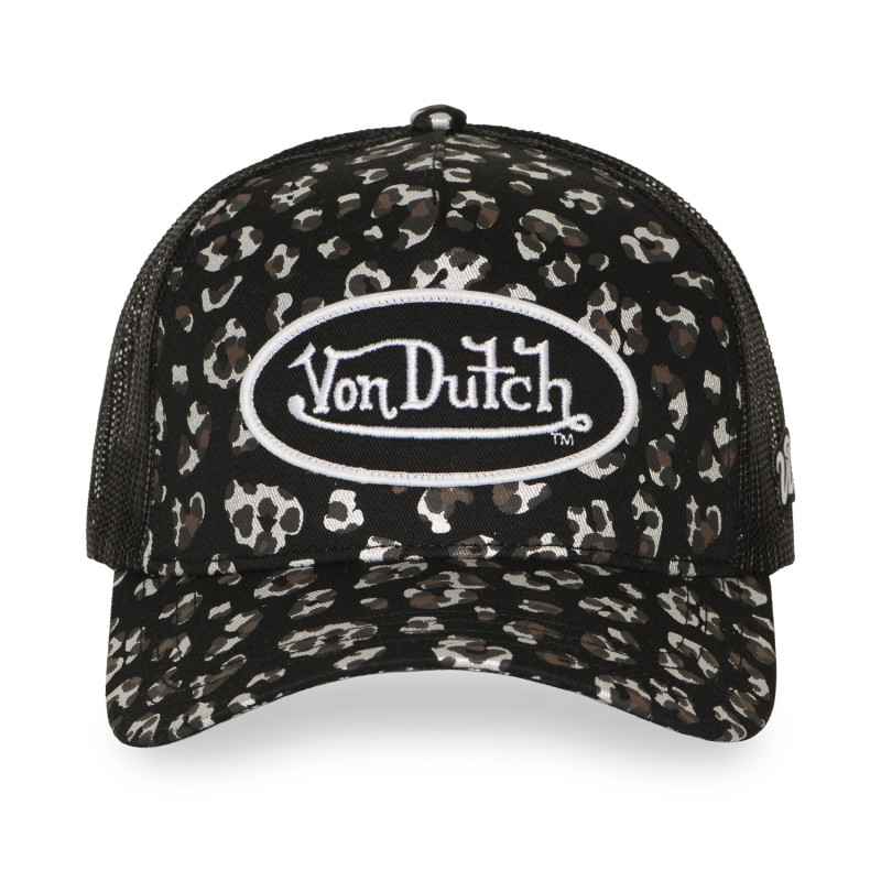 Casquette Vondutch Noire Trucker Snapback LÉOPARD | VonDutch