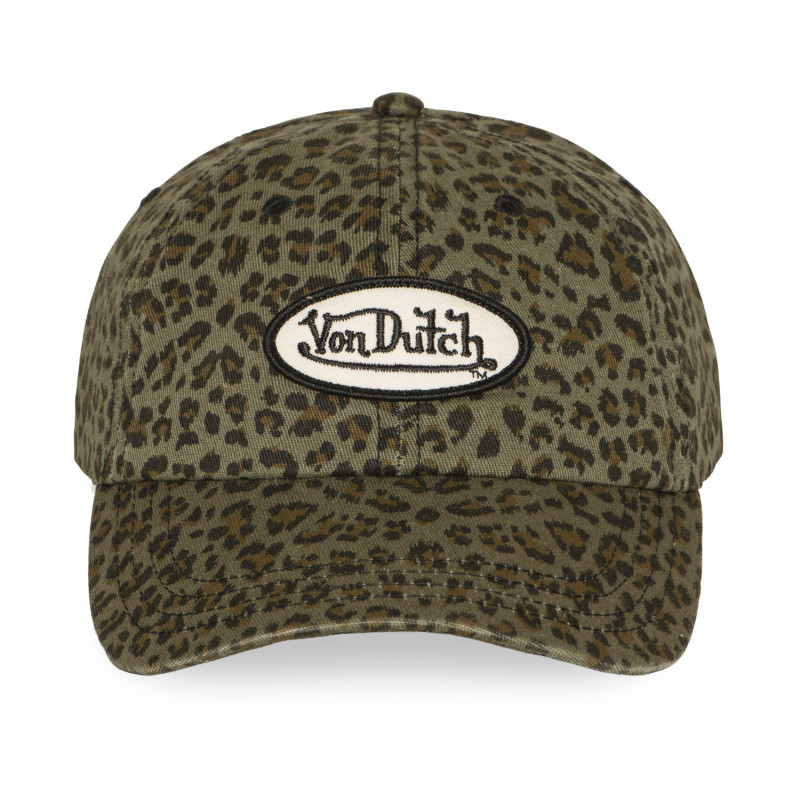 Casquette Vondutch Kaki Dad cap Strapback / Boucle LÉOPARD