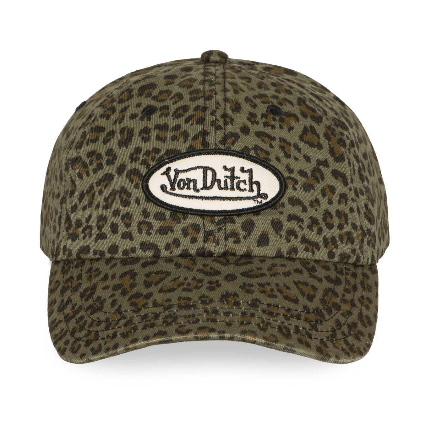 Casquette Vondutch Kaki Dad cap Strapback / Boucle LÉOPARD