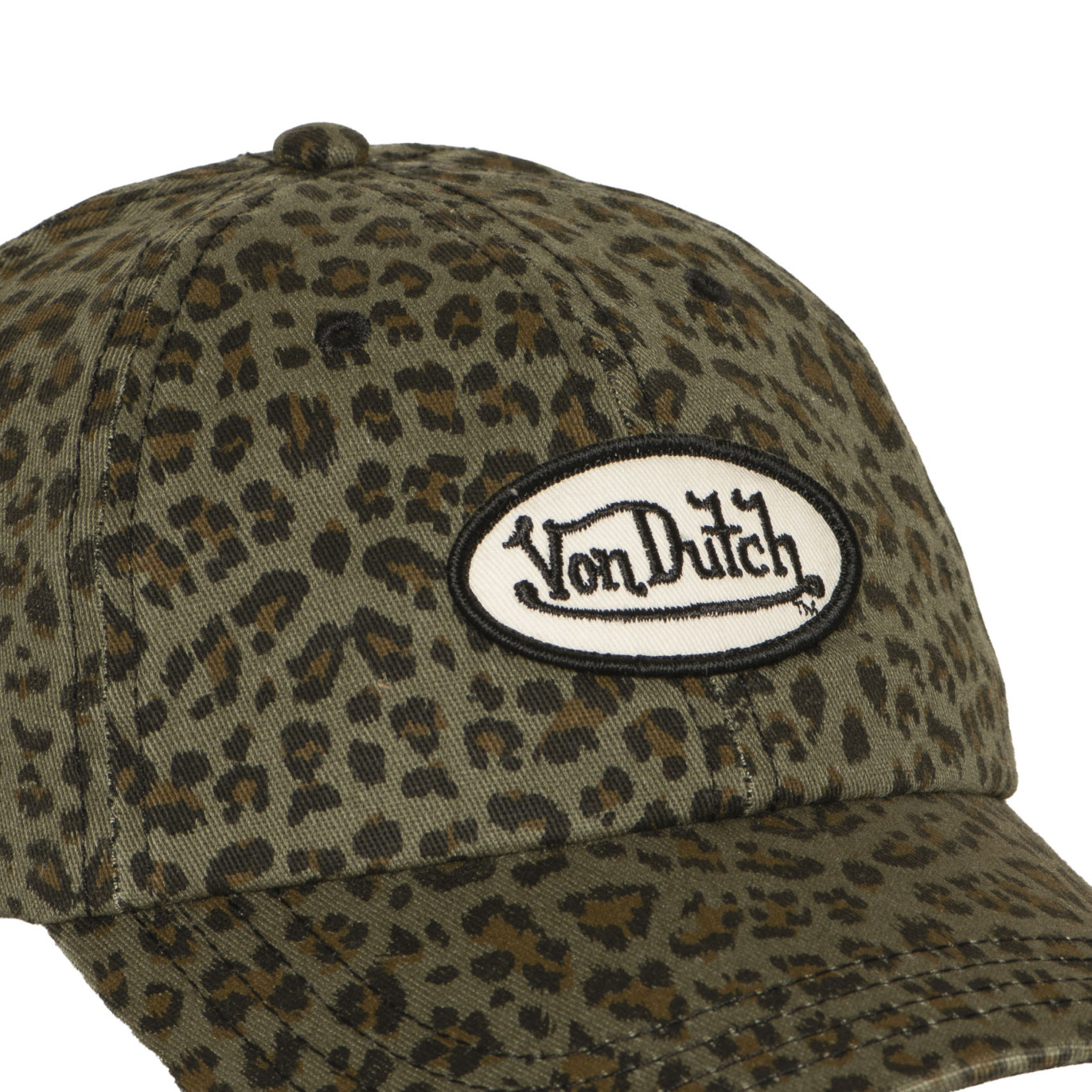 Casquette Vondutch Kaki Dad cap Strapback / Boucle LÉOPARD