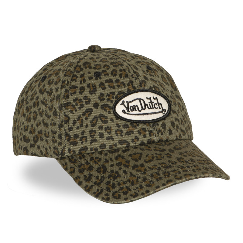 Casquette Vondutch Kaki Dad cap Strapback / Boucle LÉOPARD