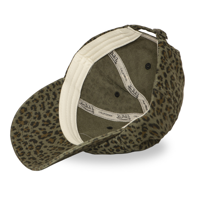 Casquette Vondutch Kaki Dad cap Strapback / Boucle LÉOPARD