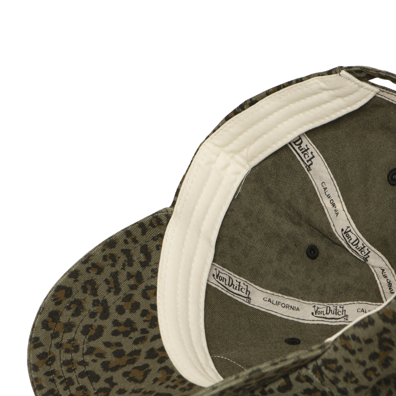 Casquette Vondutch Kaki Dad cap Strapback / Boucle LÉOPARD