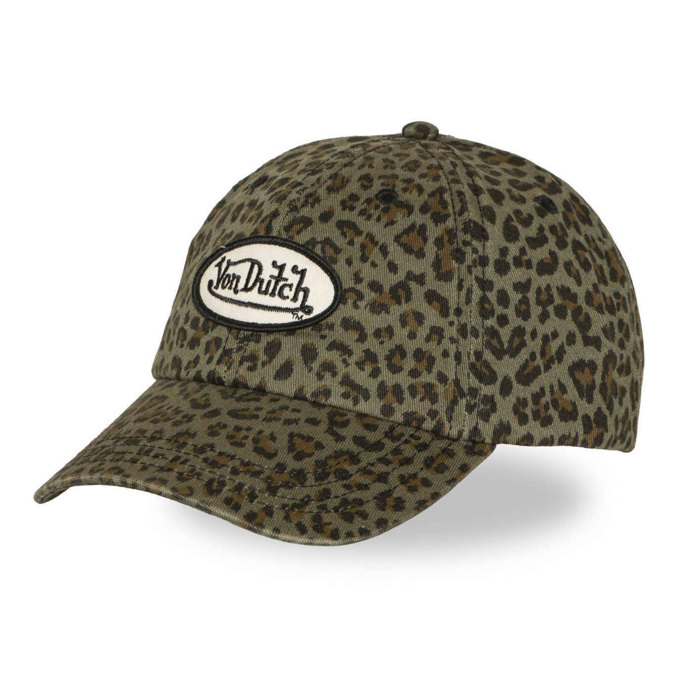 Casquette Vondutch Kaki Dad cap Strapback / Boucle LÉOPARD