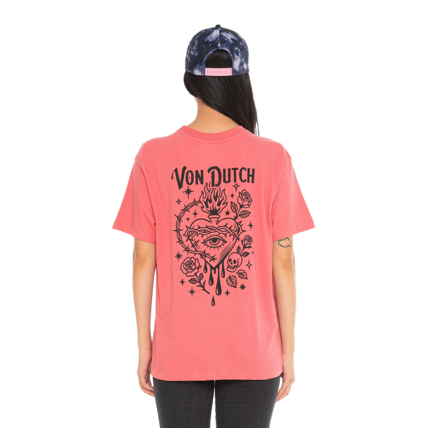 Tee Shirt Rose coupe Régular Col rond HEART | Femme - Vondutch | Von Dutch