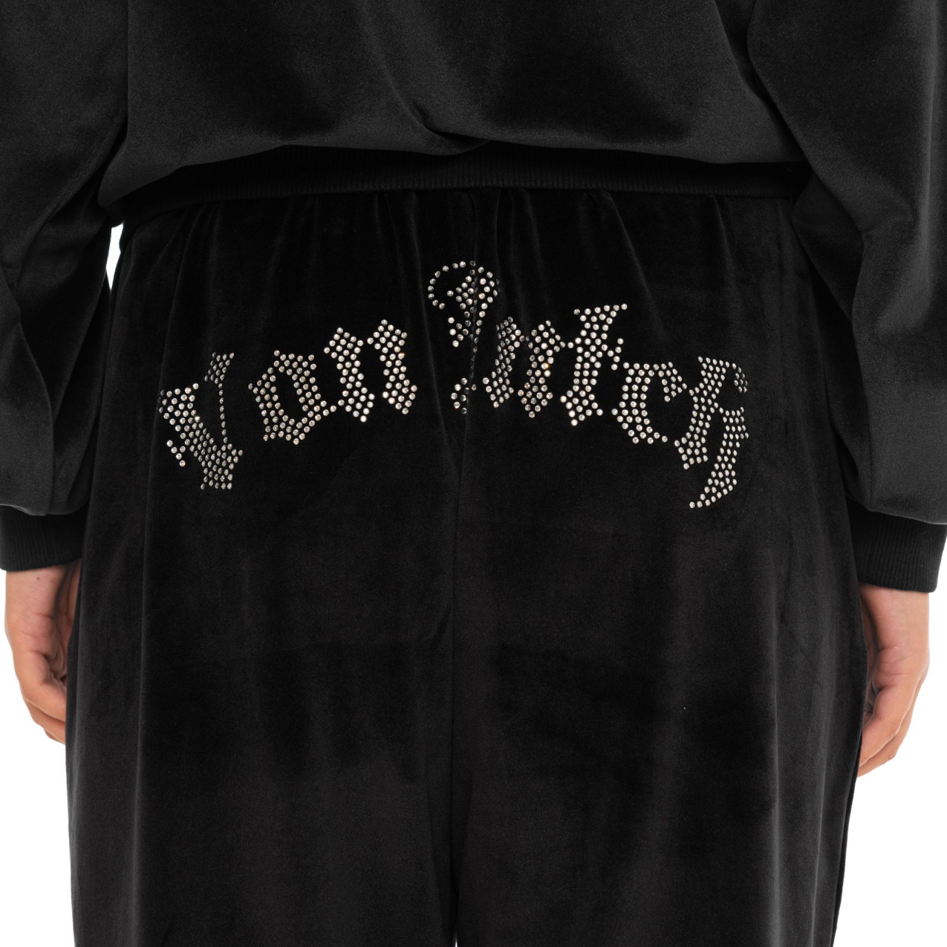 Jogging doublure coupe Droit Noir VELVET | femme - Vondutch | Von Dutch