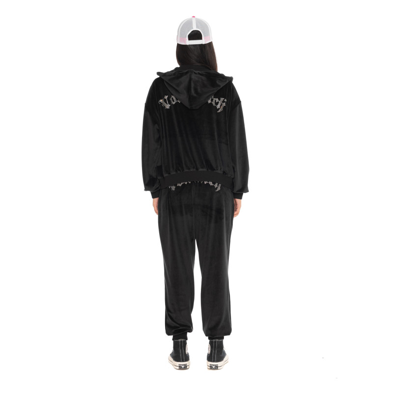 Jogging doublure coupe Droit Noir VELVET | femme - Vondutch | Von Dutch