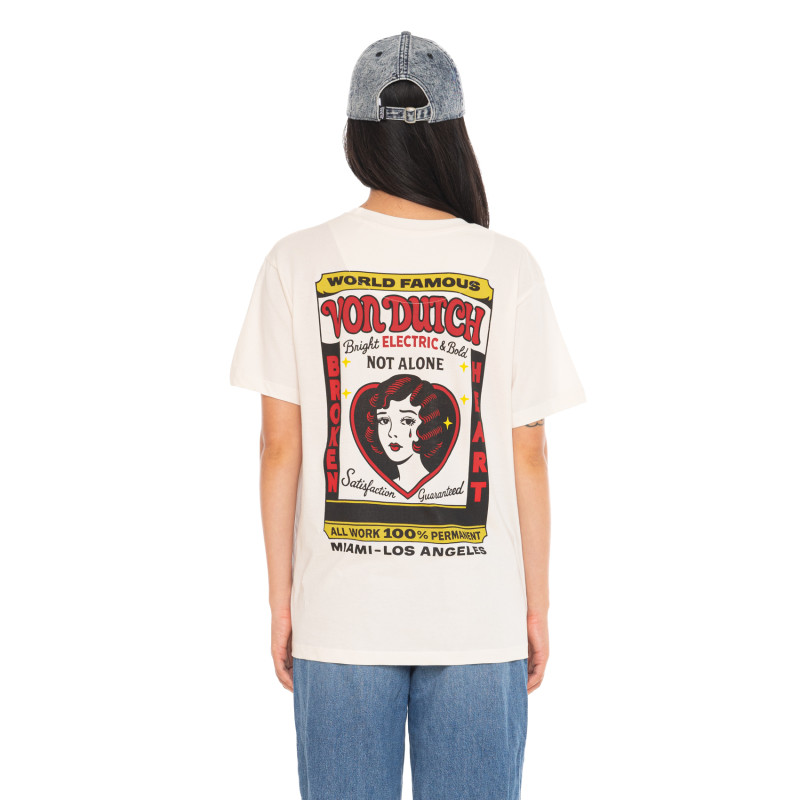 Tee Shirt Beige coupe Régular Col rond FACE | Femme - Vondutch | Von Dutch
