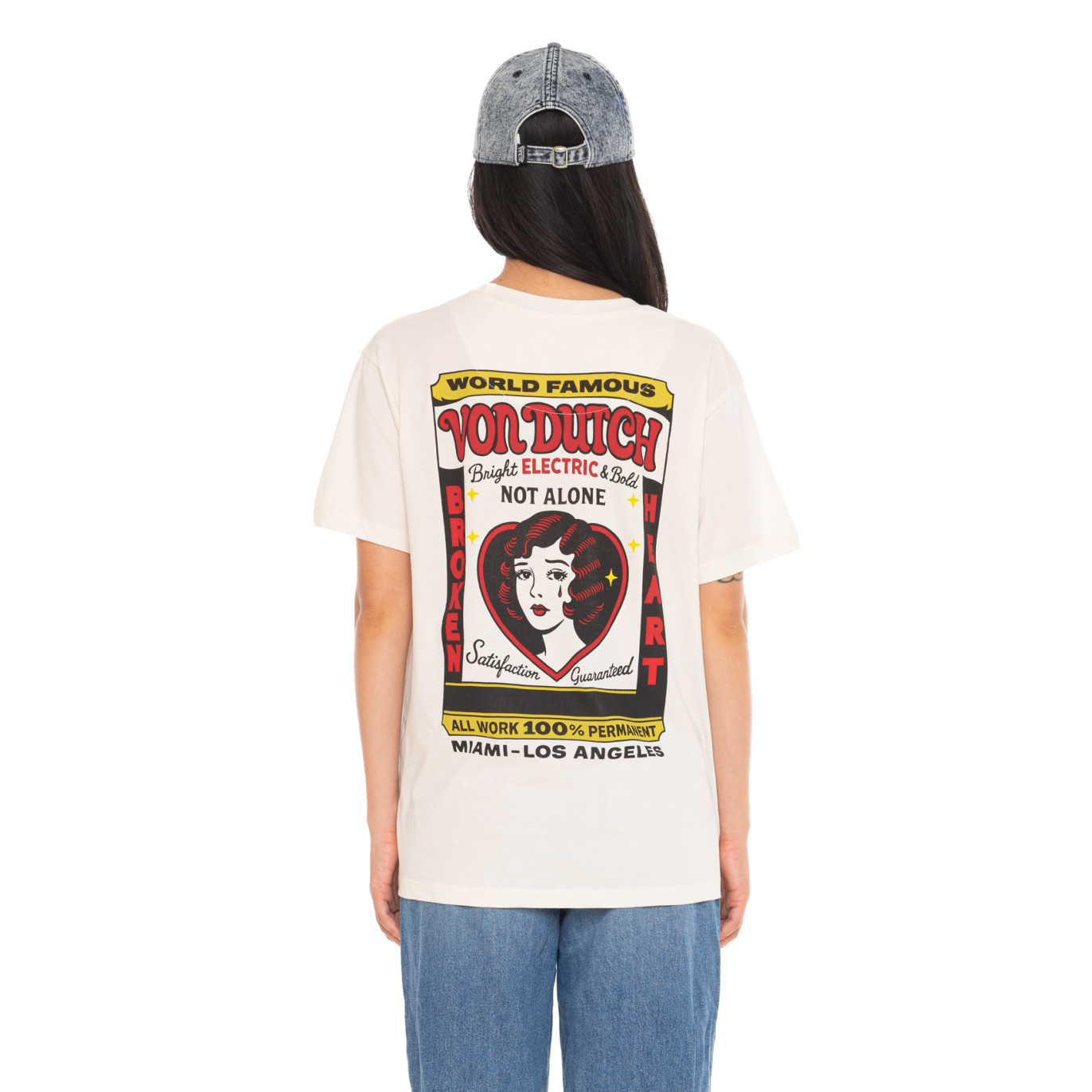 Tee Shirt Beige coupe Régular Col rond FACE | Femme - Vondutch | Von Dutch