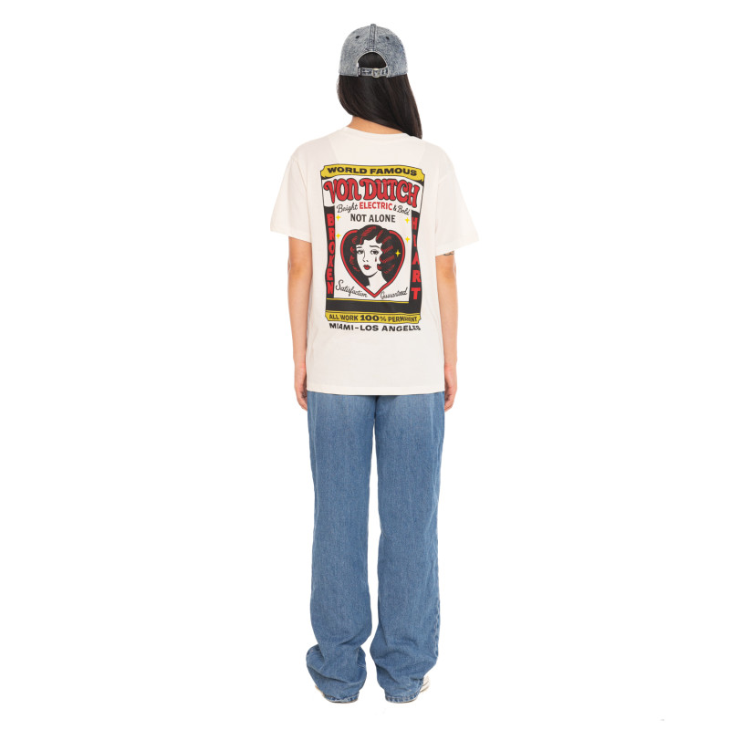 Tee Shirt Beige coupe Régular Col rond FACE | Femme - Vondutch | Von Dutch
