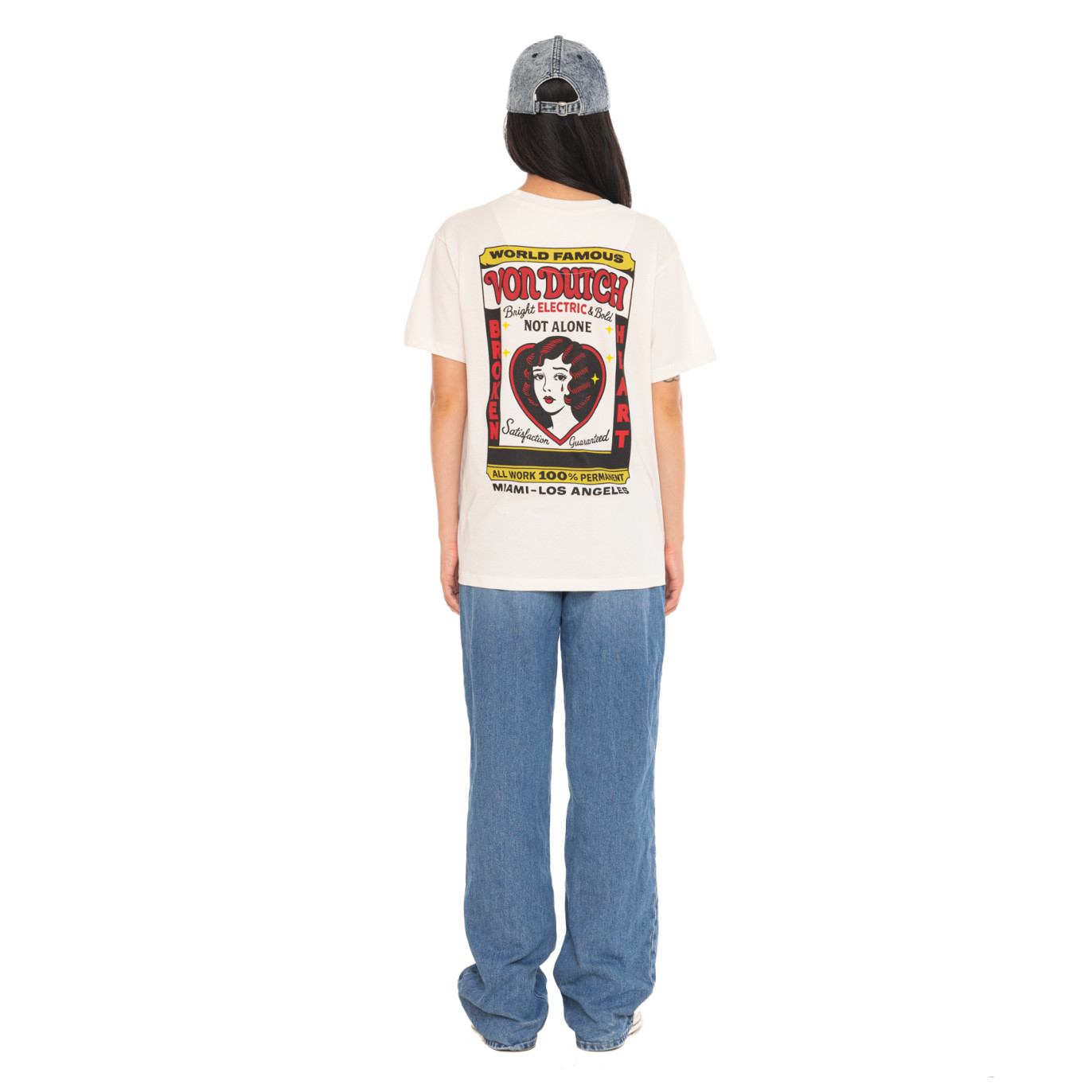 Tee Shirt Beige coupe Régular Col rond FACE | Femme - Vondutch | Von Dutch