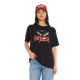 Tee Shirt Noir coupe Régular Col rond effet Délavé FLY | Femme - Vondutch | Von Dutch
