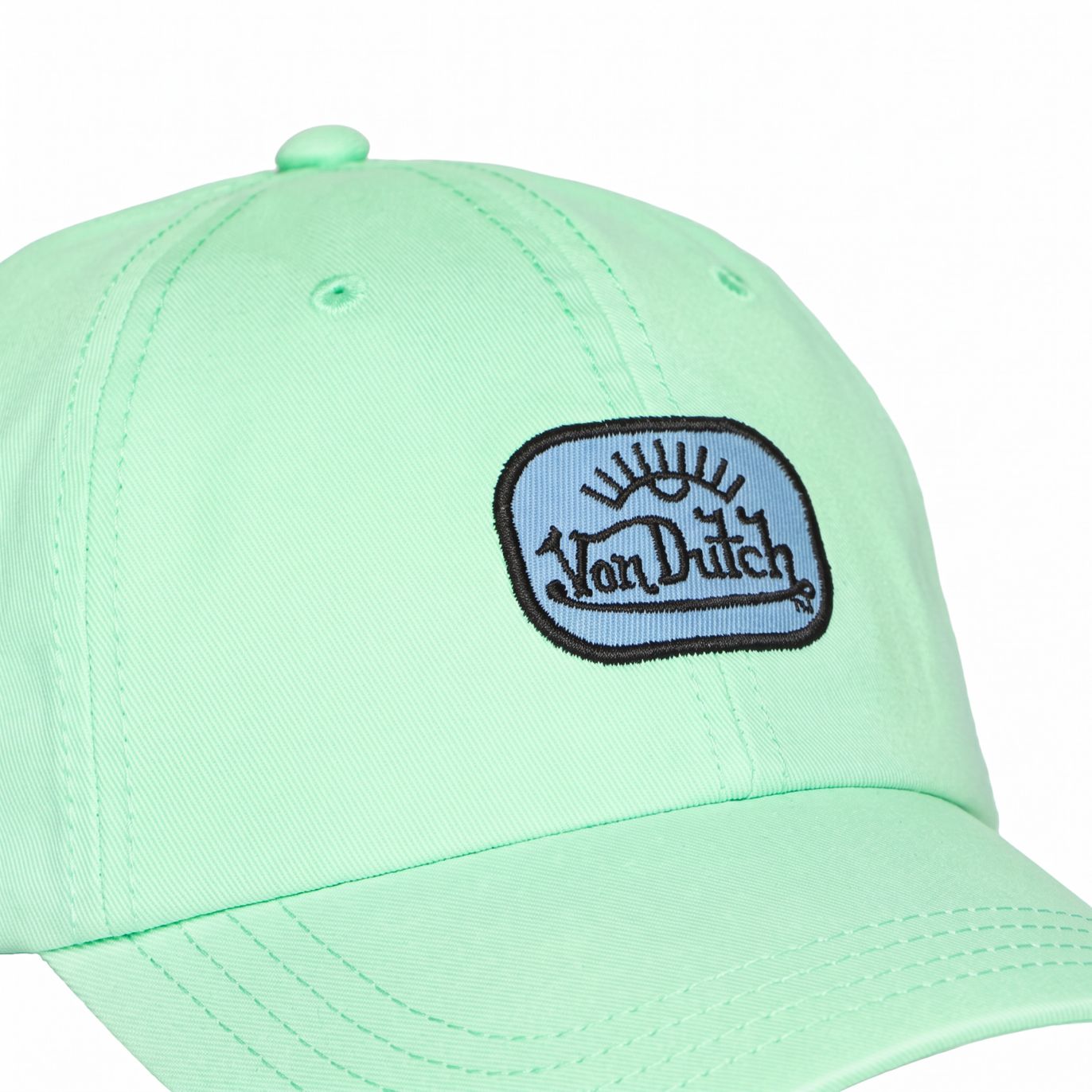 Casquette Vondutch Verte Dad cap Strapback / Boucle LOG