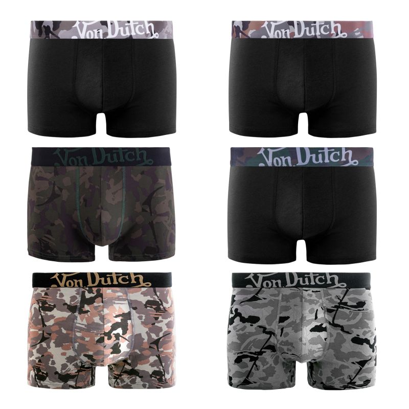 Lot de 6 Boxers homme Coton Kaki | Vondutch
