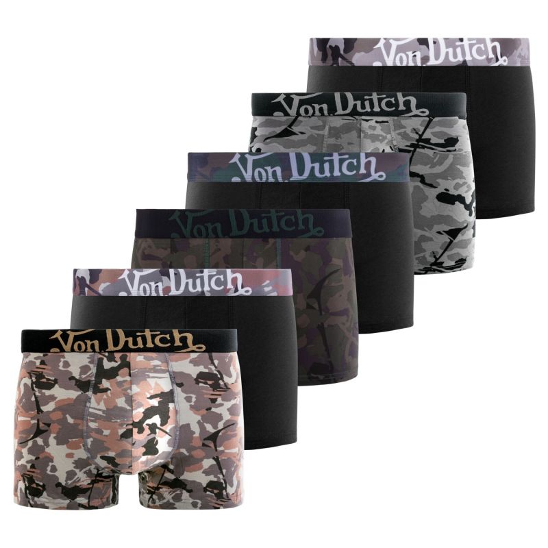 Lot de 6 Boxers homme Coton Kaki | Vondutch