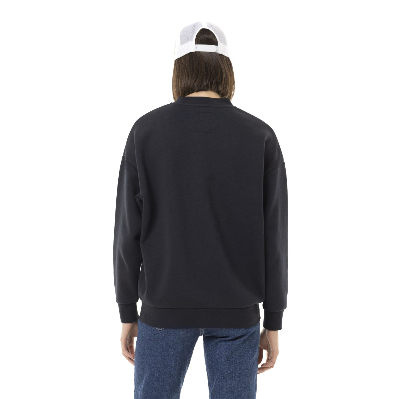 Sweat Sans capuche Noir PATCH | Femme - Vondutch