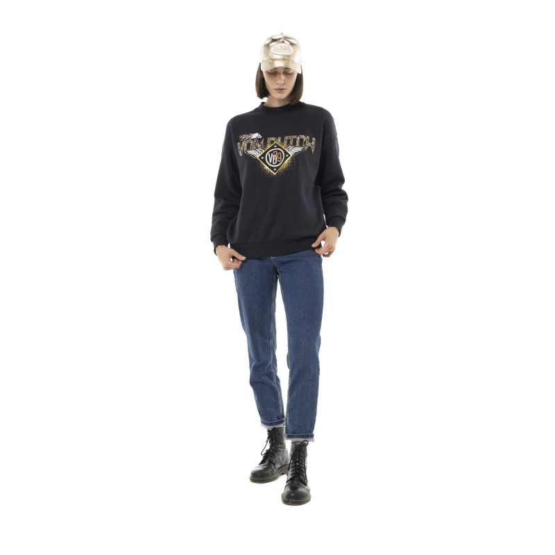 Sweat Sans capuche Noir PATCH | Femme - Vondutch
