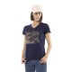 Tee Shirt Bleu coupe Régular Col V VINTAGE | Femme - Vondutch