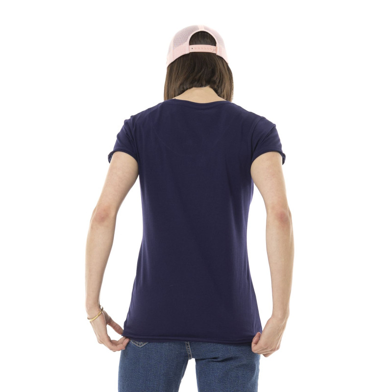Tee Shirt Bleu coupe Régular Col V VINTAGE | Femme - Vondutch