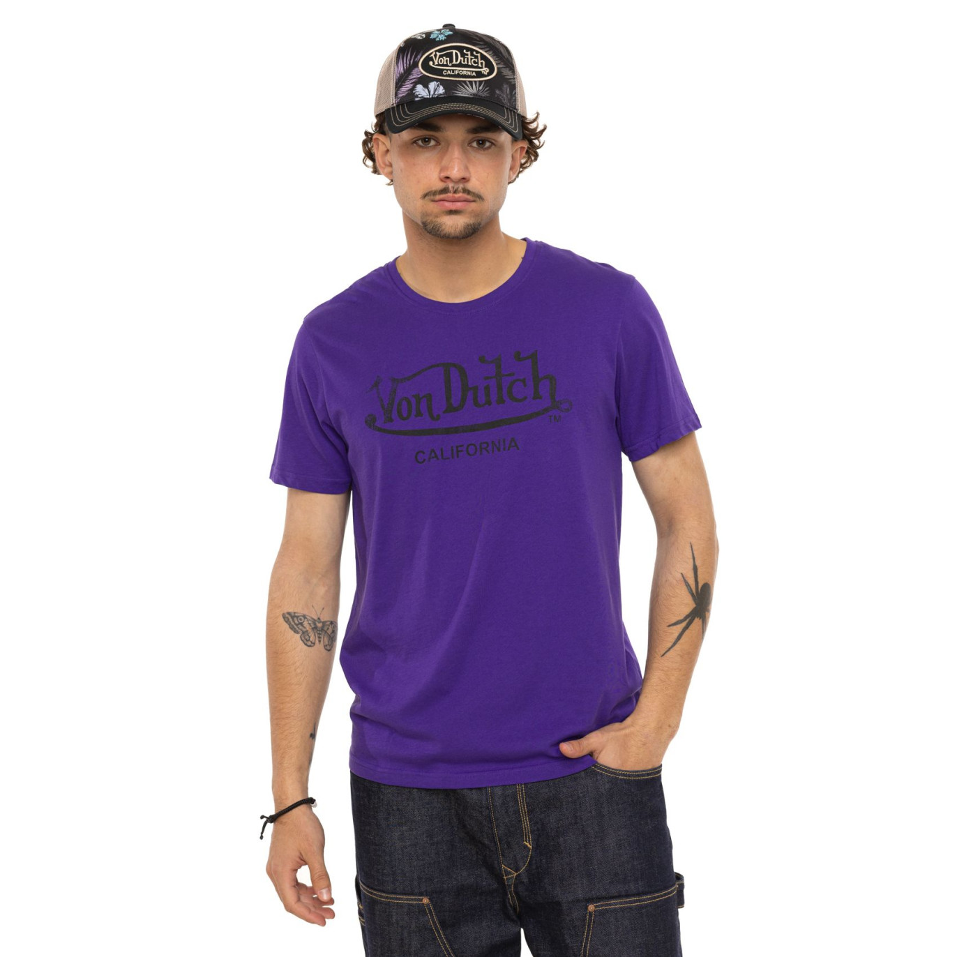 Tee Shirt Violet coupe Régular Col rond FIRST | Homme - Vondutch