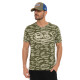 Tee Shirt Kaki coupe Régular Col V effet Flammé RON | Homme - Vondutch