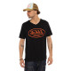 Tee Shirt Noir coupe Régular Col V effet Flammé TYRON | Homme - Vondutch