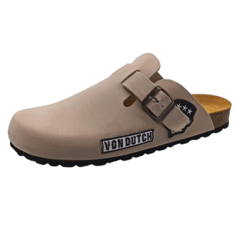 Mules homme dessus cuir avec patchs Vabex | Vondutch