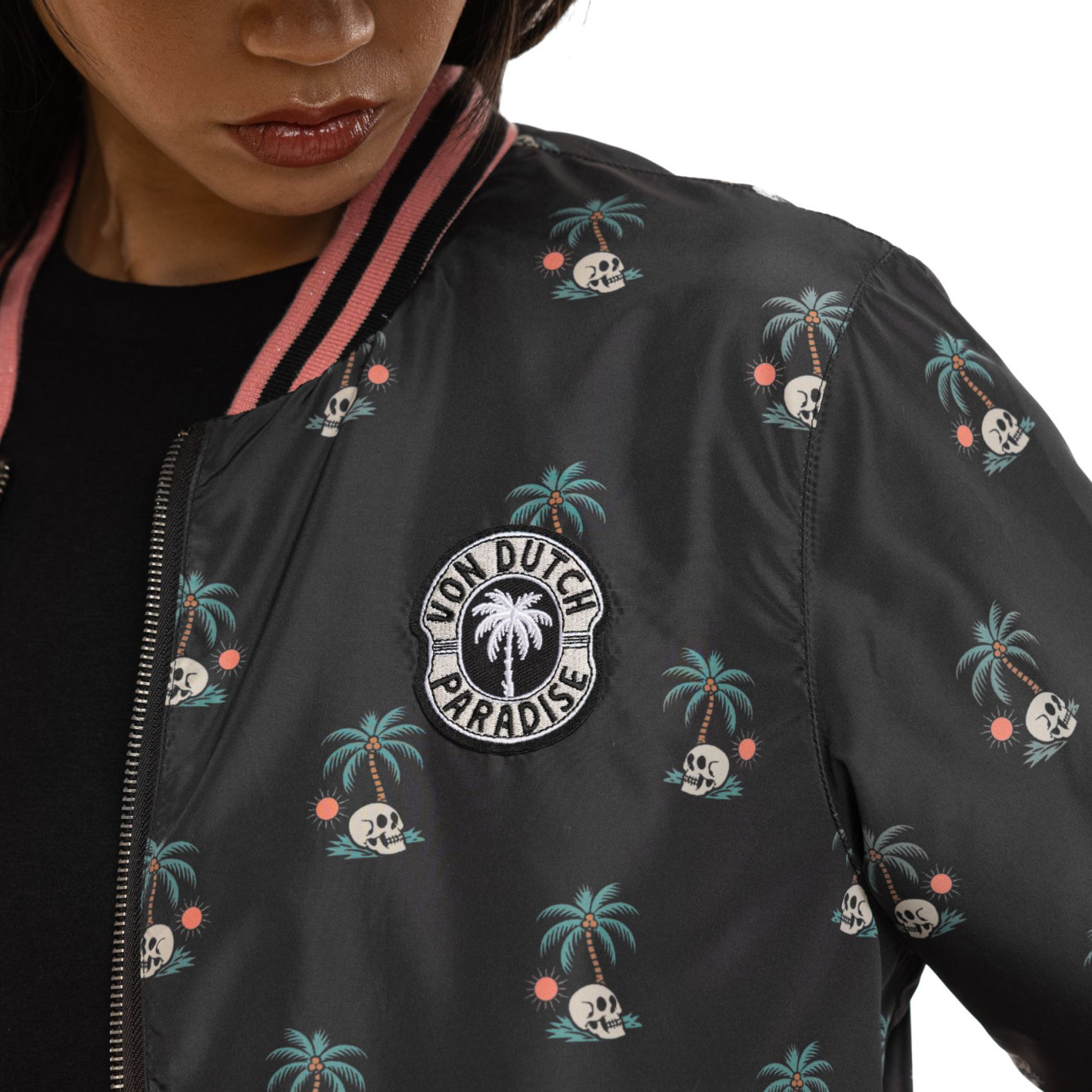 Blouson Mi saison Noire SKULL | Femme - Vondutch