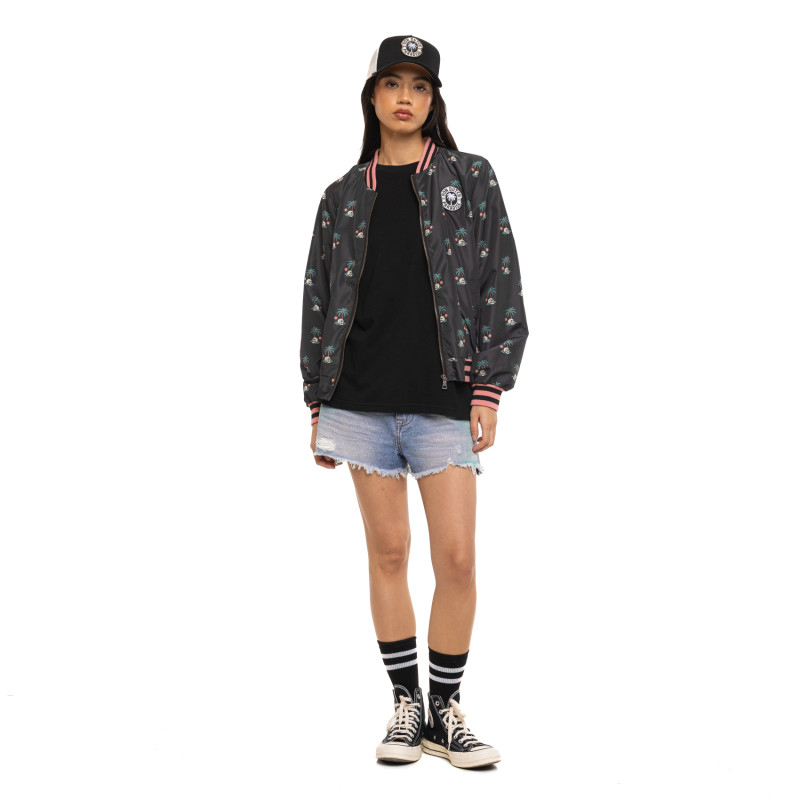 Blouson Mi saison Noire SKULL | Femme - Vondutch