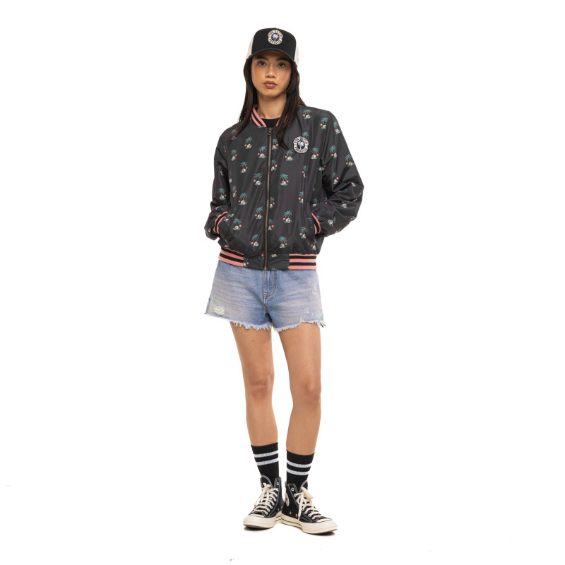 Blouson Mi saison Noire SKULL | Femme - Vondutch