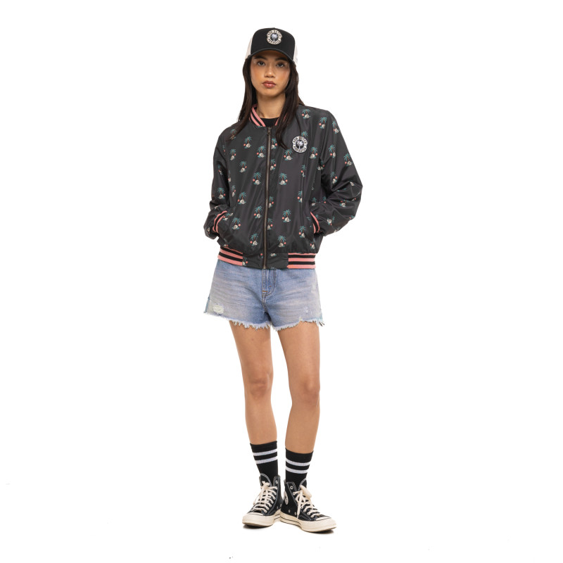Blouson Mi saison Noire SKULL | Femme - Vondutch