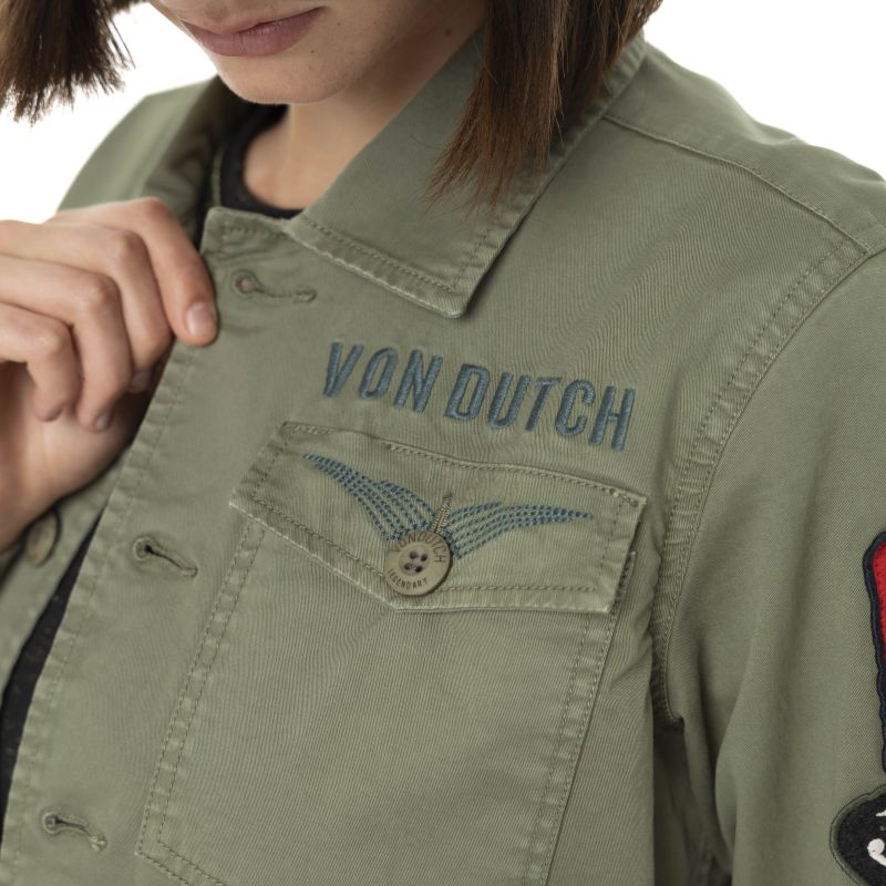 Veste Coton Femme Von Dutch Angel Kaki