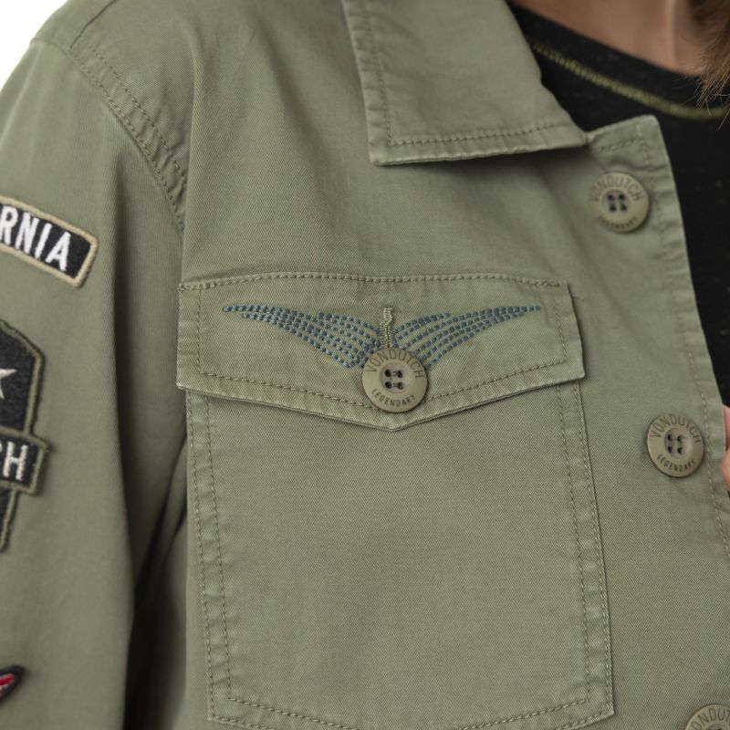 Veste Coton Femme Von Dutch Angel Kaki