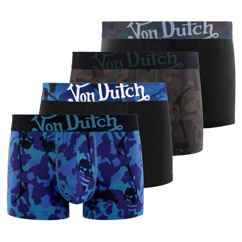 Lot de 4 Boxers homme Coton Bleu | Vondutch