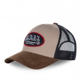 Casquette baseball homme VONDUTCH filet Suede Beige