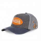 Grey Von Dutch JackGmo Baseball Cap with Orange Logo