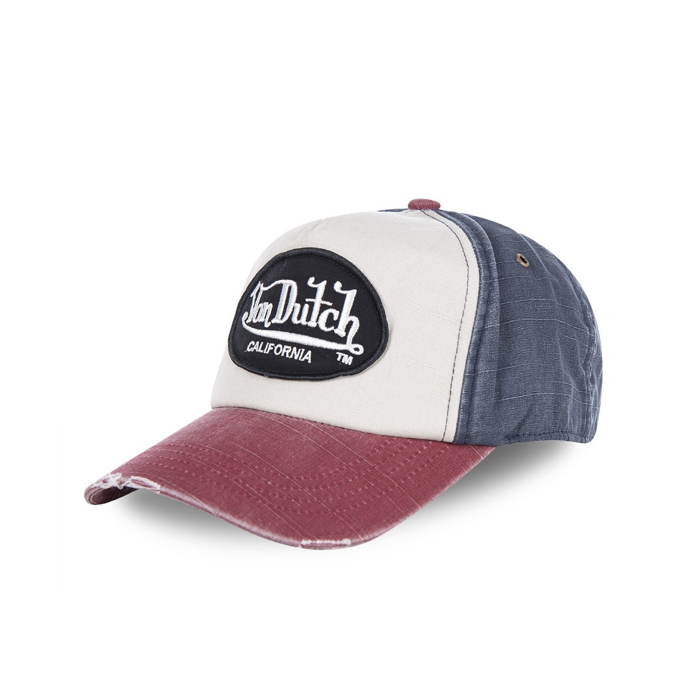 Casquette Vondutch Blanche Baseball Scratch effet Usé JACK Vondutch - 1