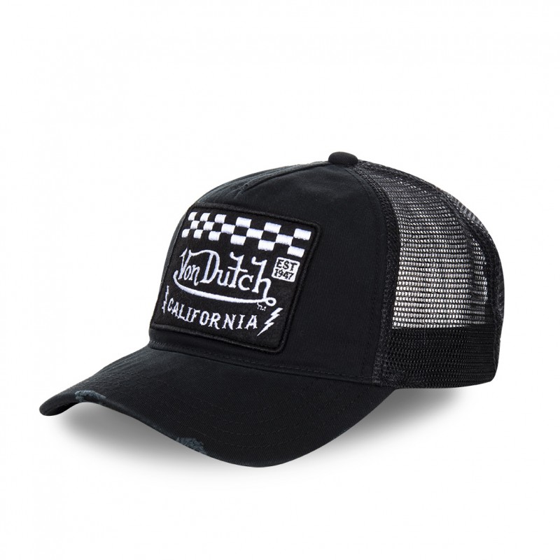 Casquette Von Dutch Trucker Ecusson Damier Vondutch - 1