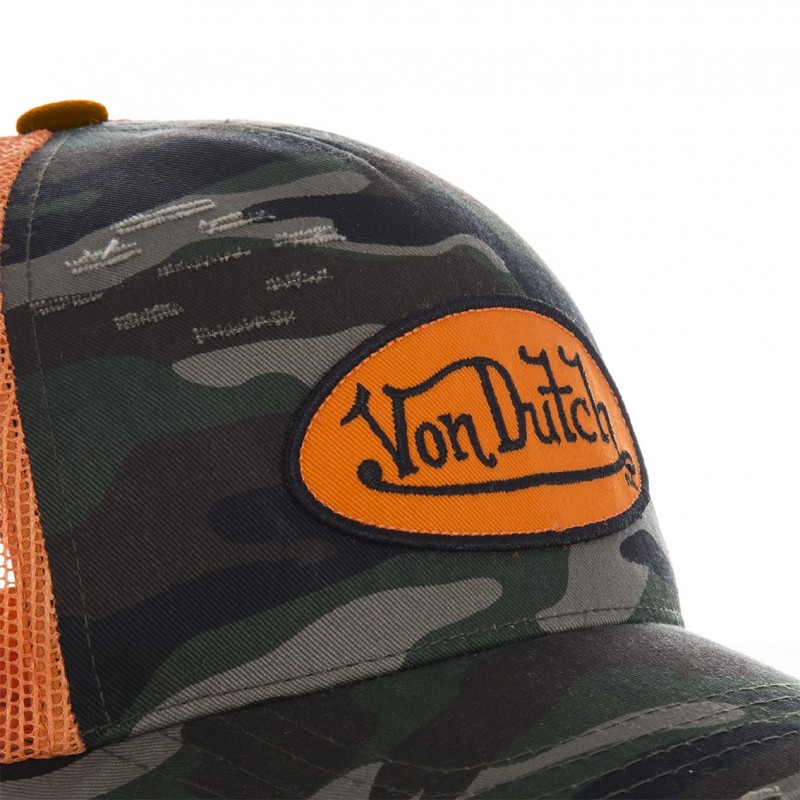 Casquette baseball homme Von Dutch Camouflage filet Orange Vondutch - 3