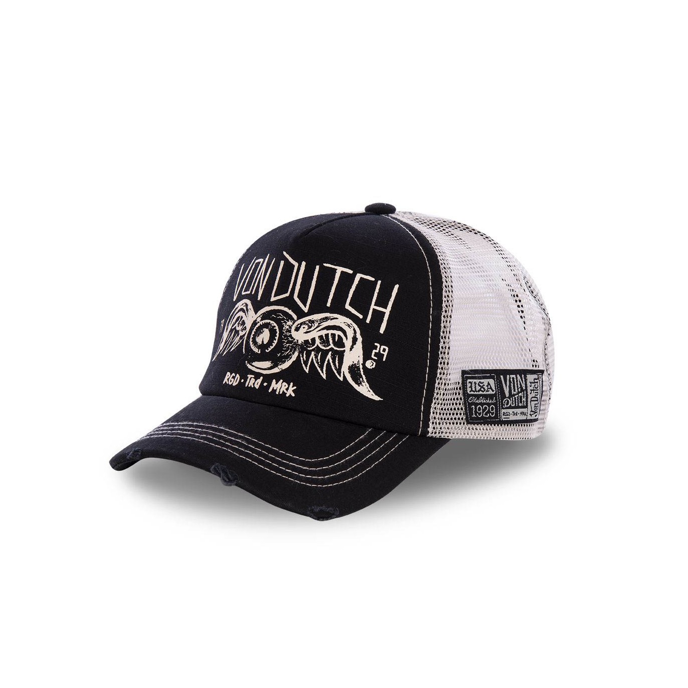 Black Von Dutch mesh Trucker cap Vondutch - 1