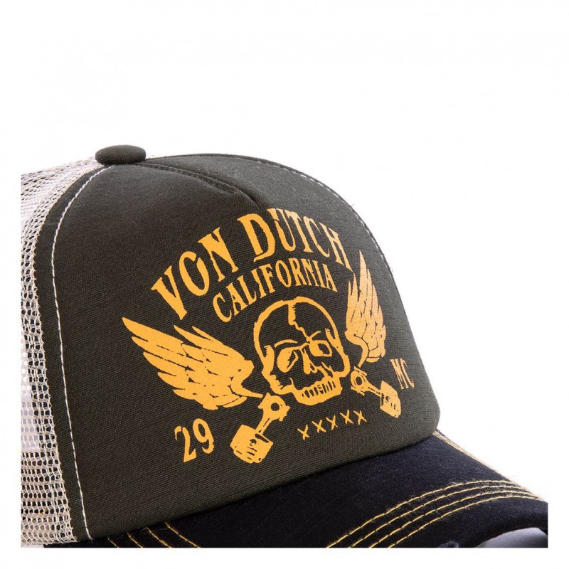 Casquette Vondutch Verte Trucker Snapback effet Usé CREW Vondutch - 3